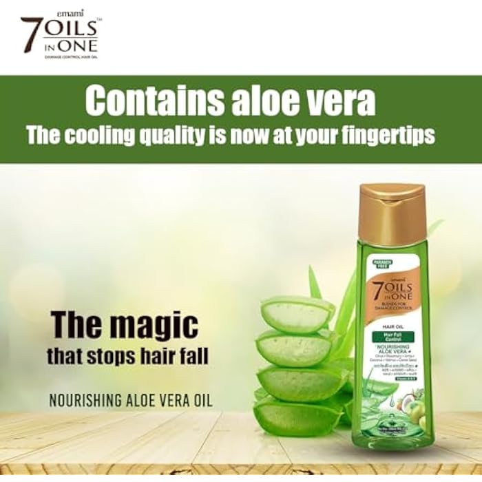 Emami 7 Oils in One Nourishing Aloe Vera Oil 200ml - Image 3